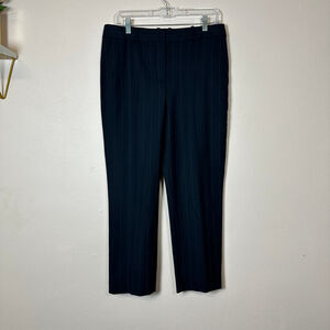 THEORY Treeca‎ 2 Navy Pinstripe Pants, Size 8